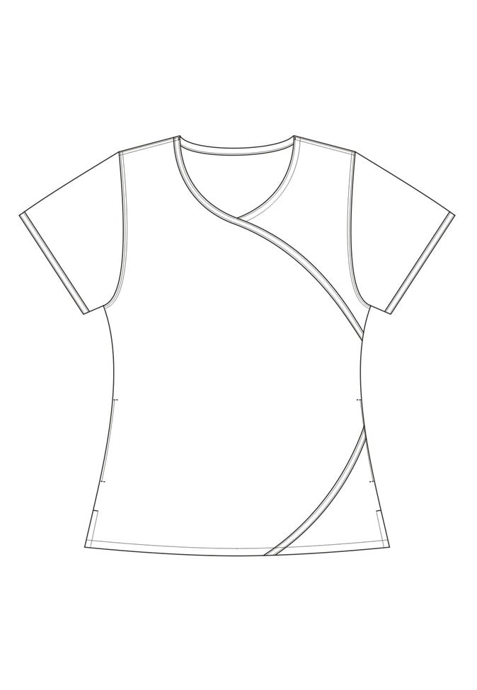 IguanaMed Contrast Trim Wrap Scrub Tops Scrubs & Beyond Scrubs & Beyond