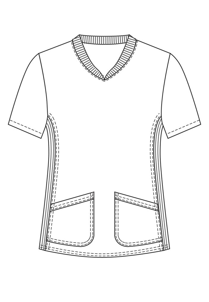 White Cross Allure Boo Flight Print Scrub Tops Scrubs & Beyond