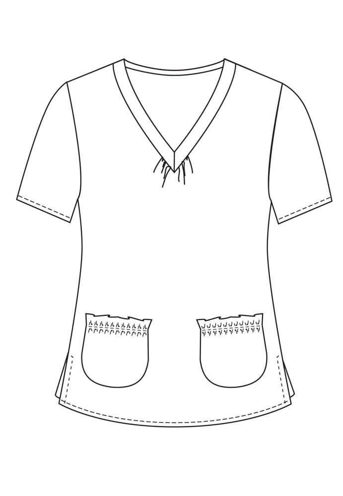 White Cross Love Chic Print Scrub Tops Scrubs & Beyond Scrubs & Beyond