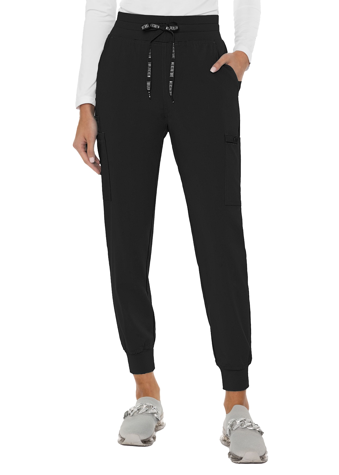 6-Pocket High Waist Jersey Band Cargo Jogger | Scrubs & Beyond