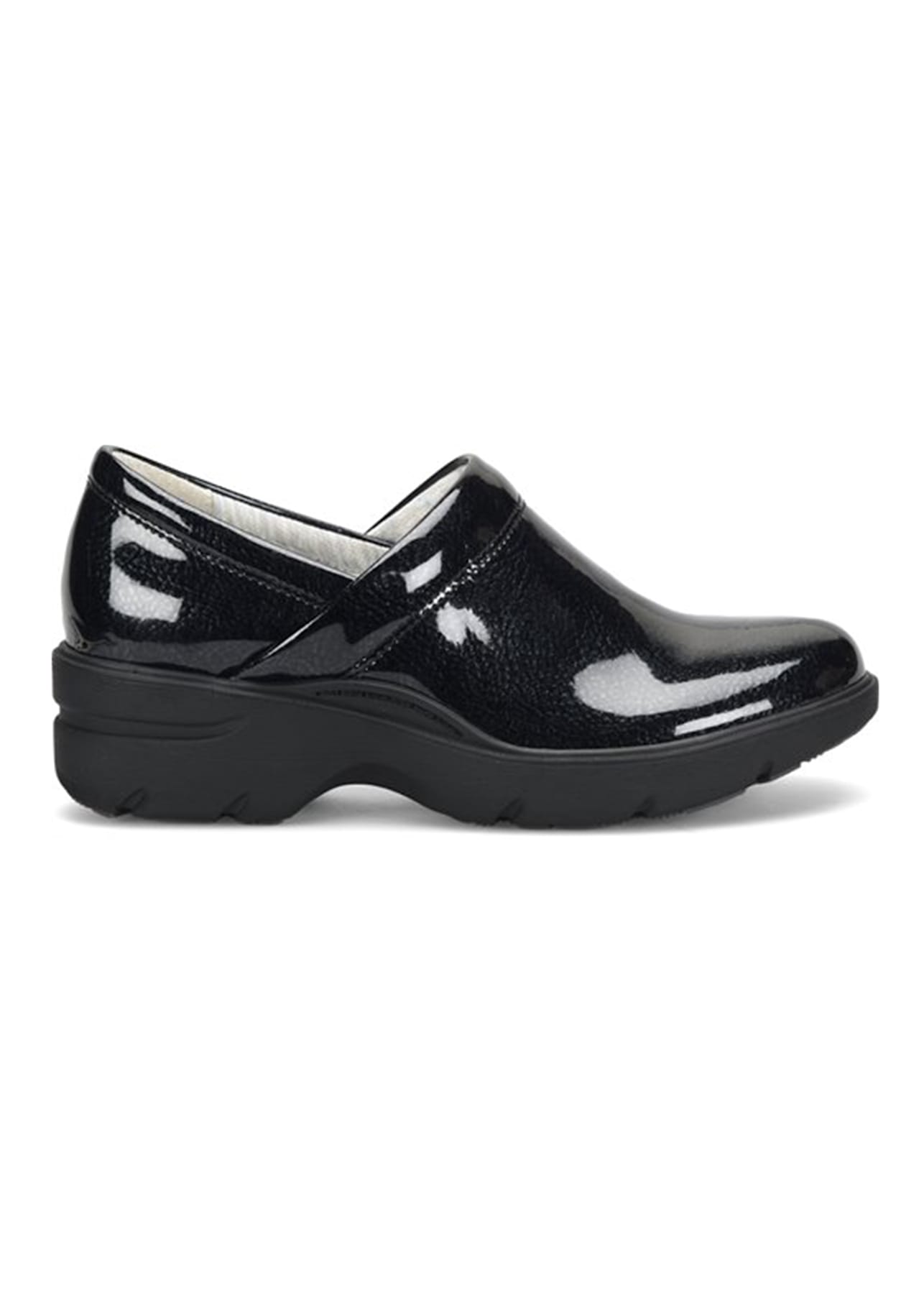 White patent hotsell leather nursing shoes