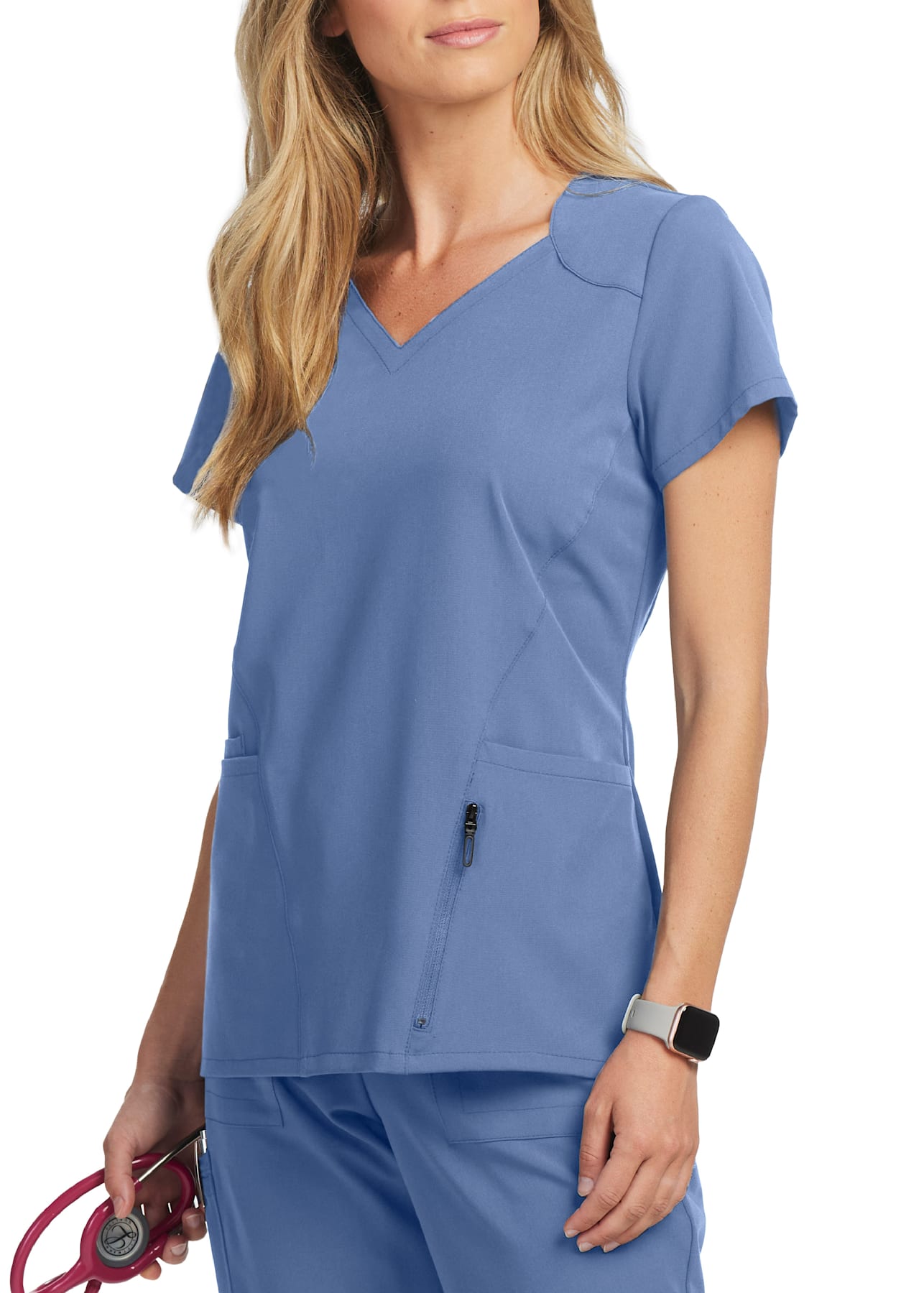 Barco Uniforms: Skechers by Barco Women's 3-Pocket Reliance Mock Wrap Top, Discount Barco Nursing Scrubs and Medical Uniforms, Discounts on Barco  Scrubs