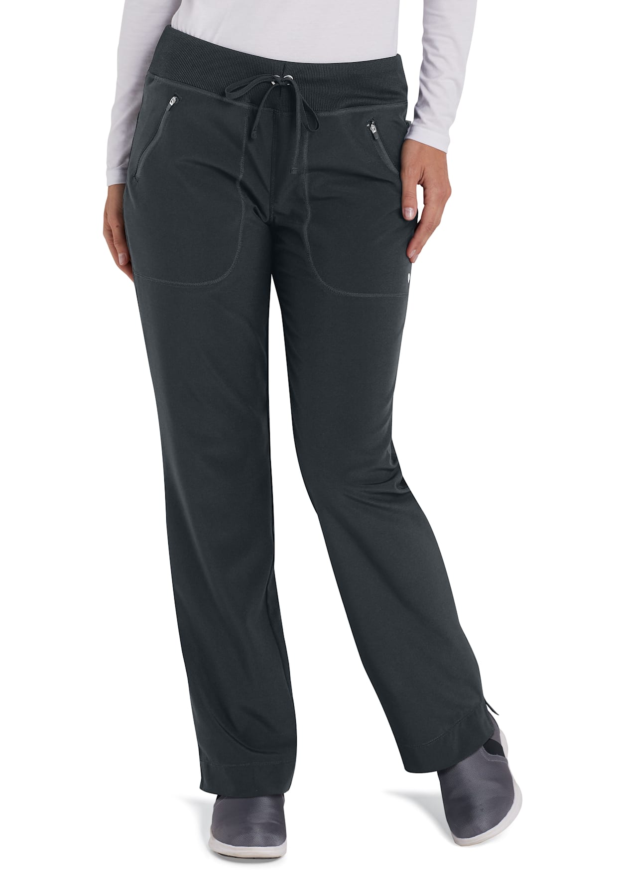 CHEROKEE Infinity Mid Rise Tapered Leg Drawstring Pants, CK100A, XS, Pewter  : : Clothing, Shoes & Accessories