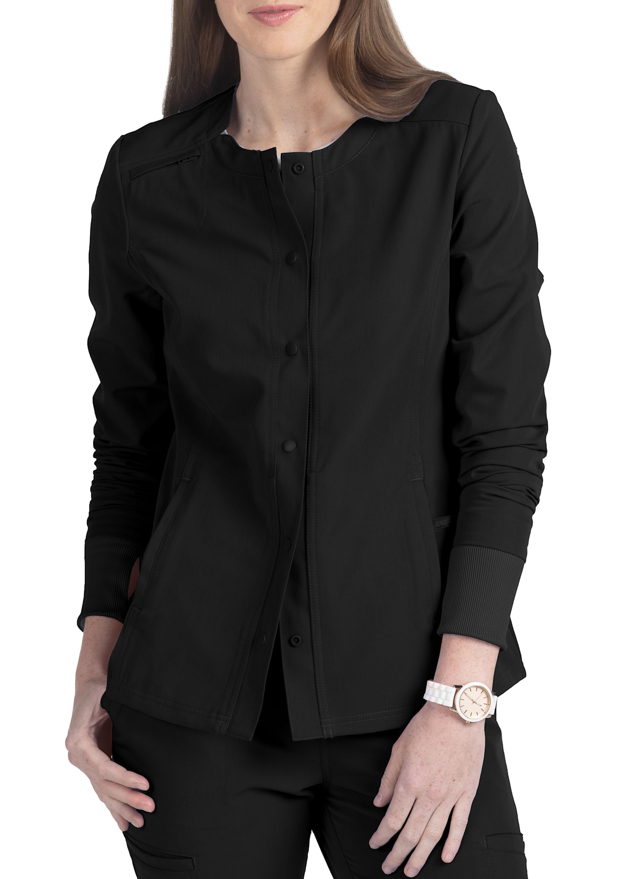 Cherokee Euphoria Snap Front Scrub Jacket Scrubs & Beyond Scrubs