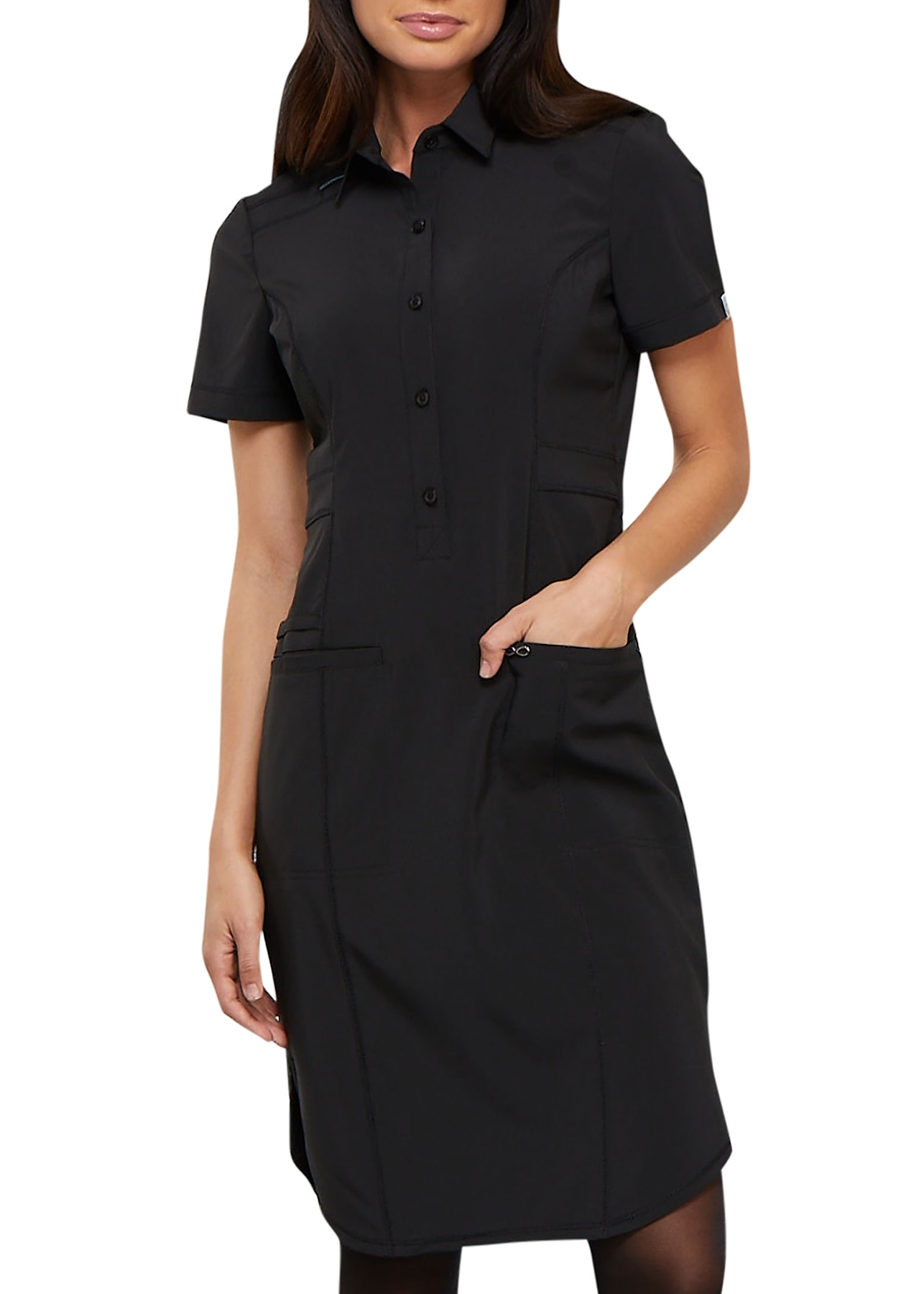 Infinity By Cherokee Button Front Scrub Dress With Certainty Scrubs