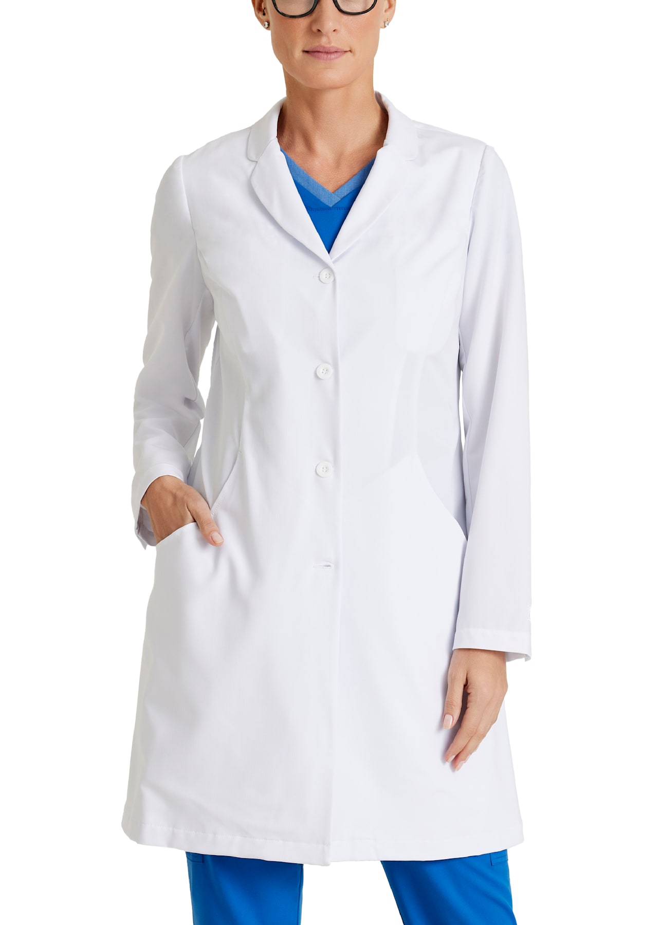 Penelope 5-Pocket 35 Inch 4 Button Lab Coat | Scrubs & Beyond