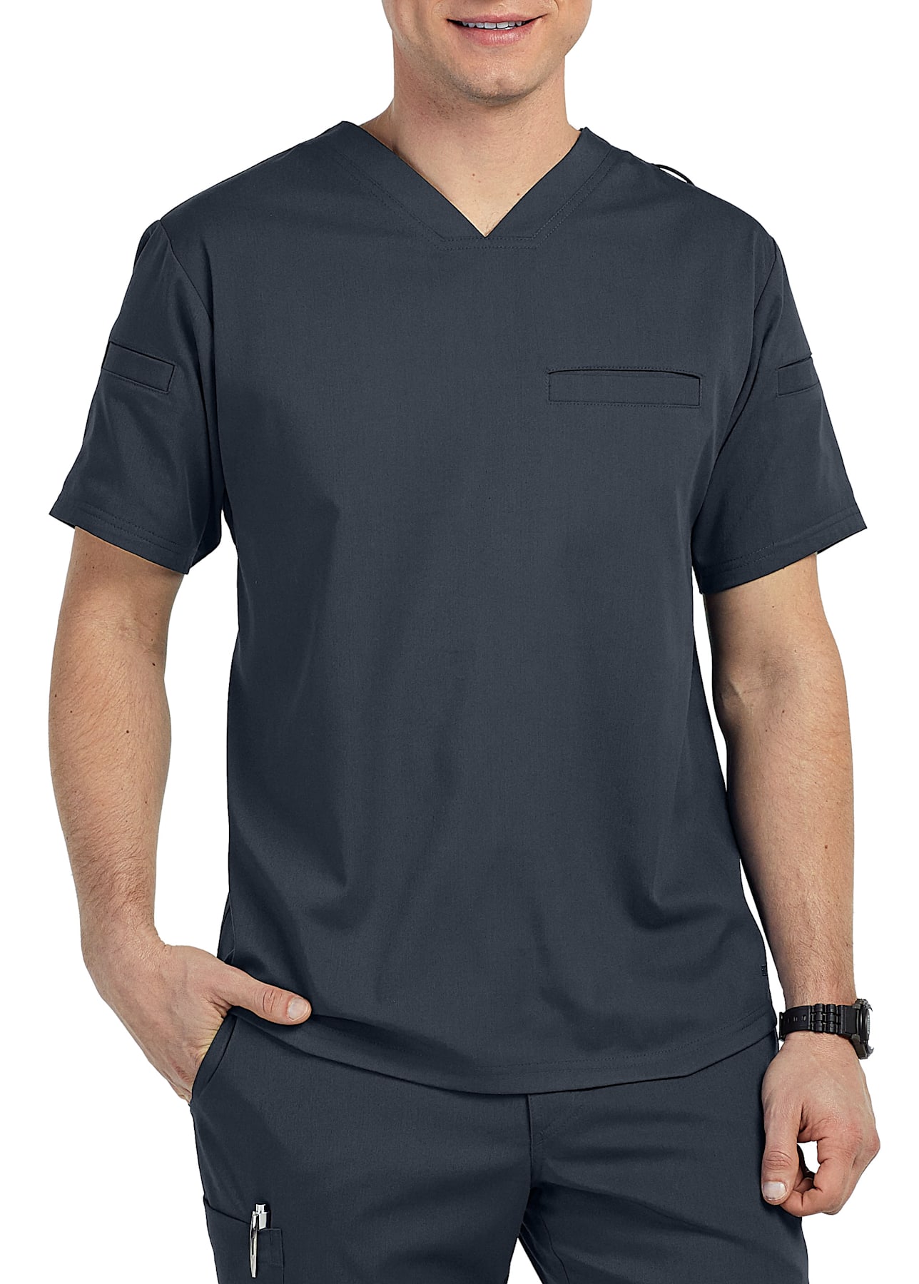 Shop Grey's Anatomy Active Men's 3-Pocket V-Neck Scrub Tops