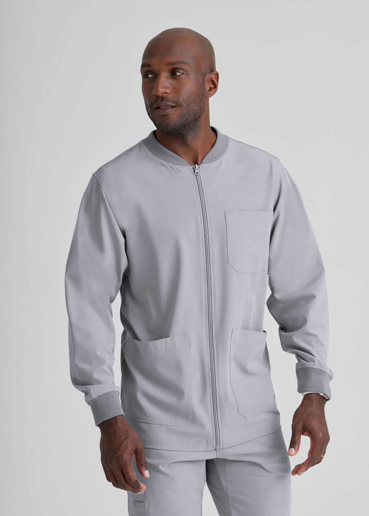 Skechers Men s Structure 3 Pocket Warm Up Zip Front Scrub Jackets