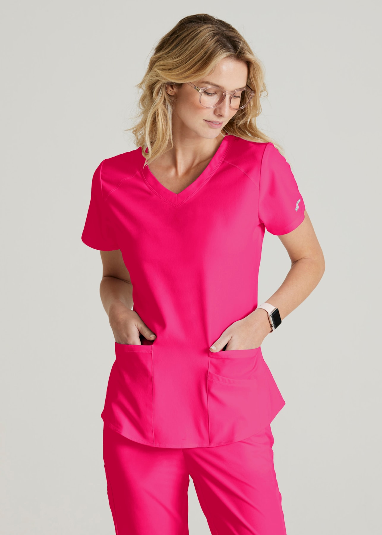 BARCO Skechers Vitality Charge Scrub Top for Women - V-Neck