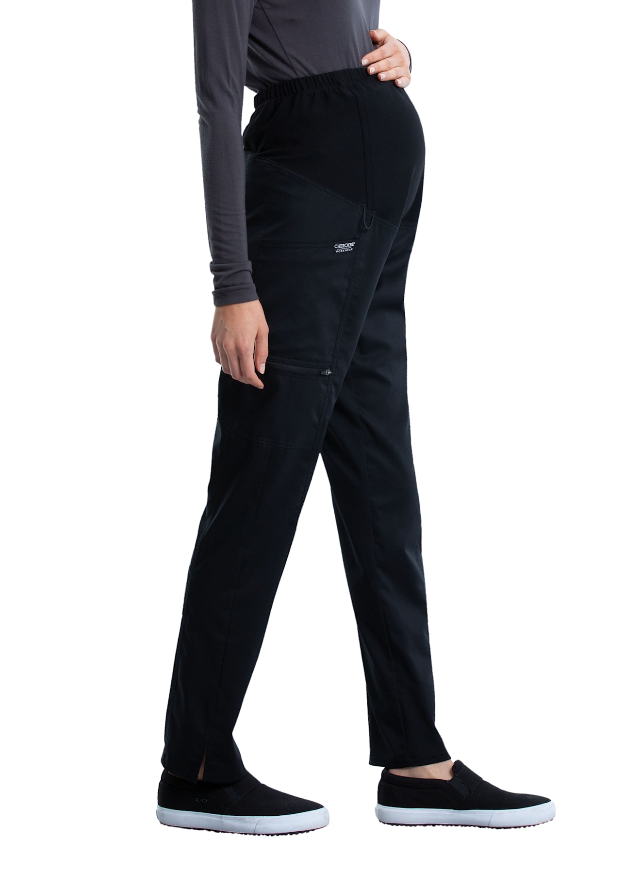 Cherokee Workwear Revolution Double Knit Waist Maternity Scrub Pants Scrubs & Beyond