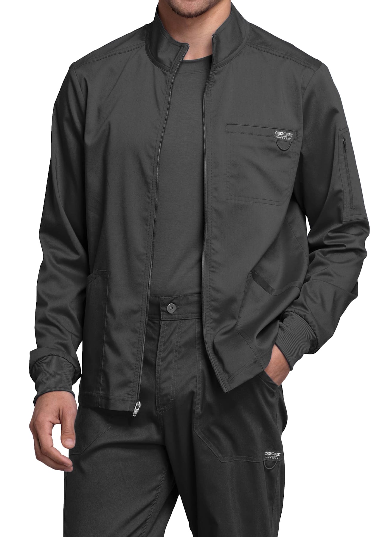 Cherokee Workwear Revolution Men's Scrub Jacket, Nursing Jackets