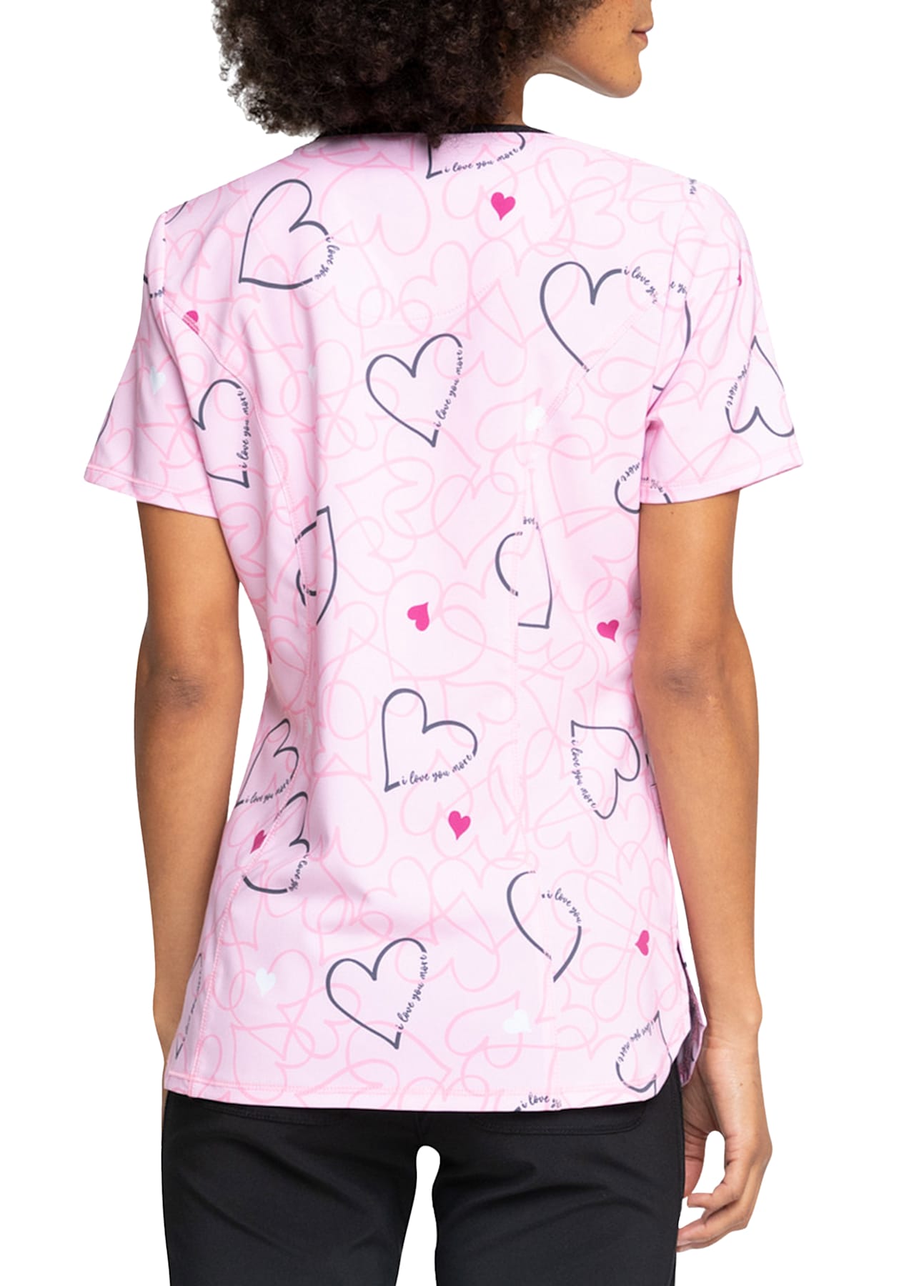 Cherokee Infinity X Disney I Love You More VNeck Scrub Top Scrubs