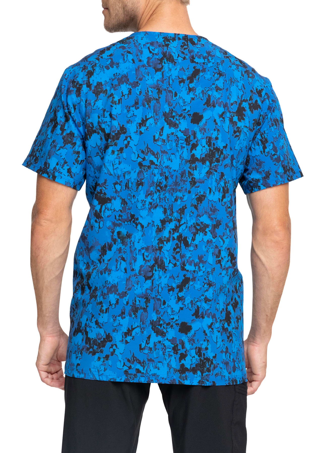 Cherokee Infinity Men's Paint That Grand? Print Vneck Scrub Top