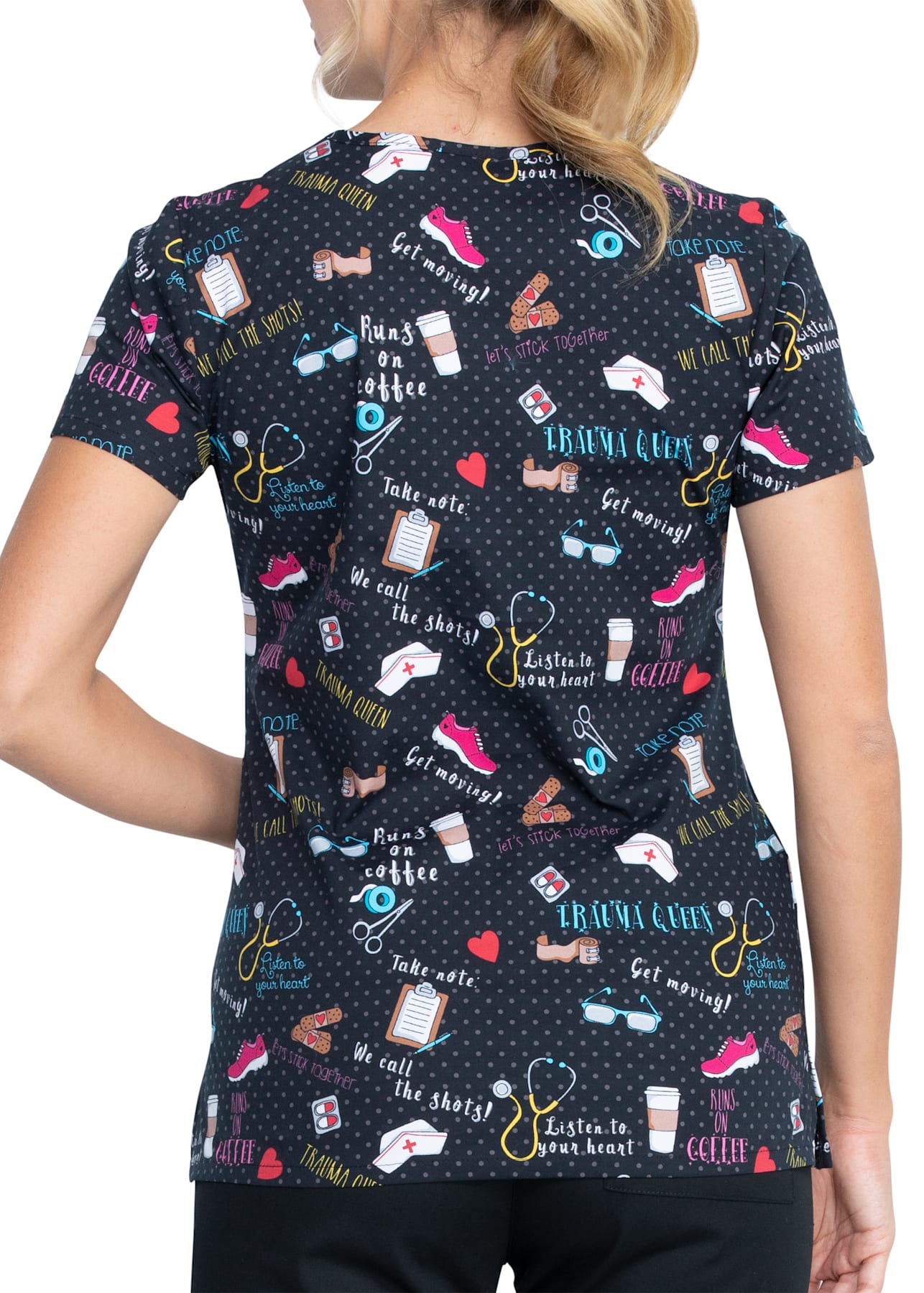 Dickies EDS We Stick Together VNeck Print Scrub Top Scrubs & Beyond