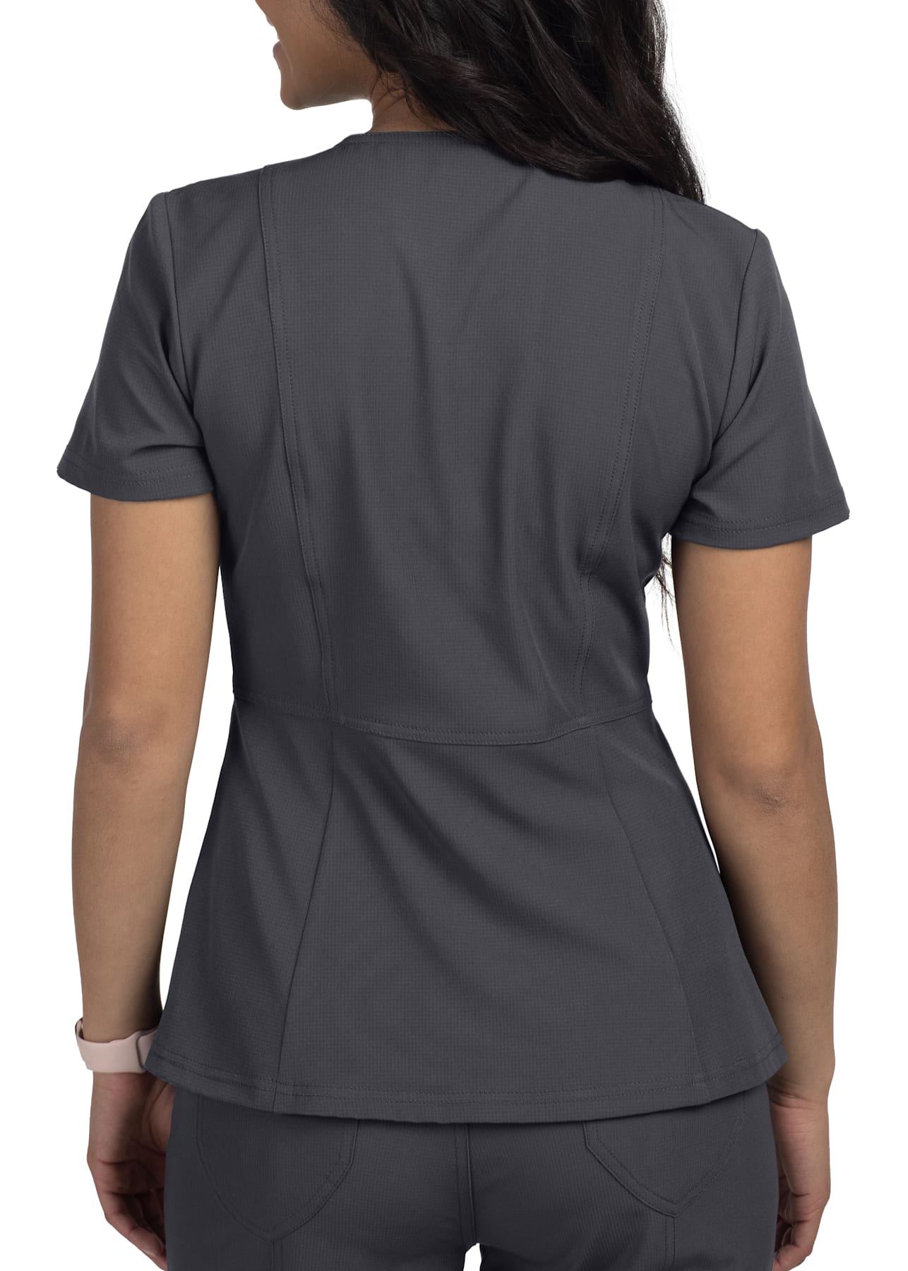 HeartSoul Shaped VNeck Zip Front Scrub Top Scrubs & Beyond