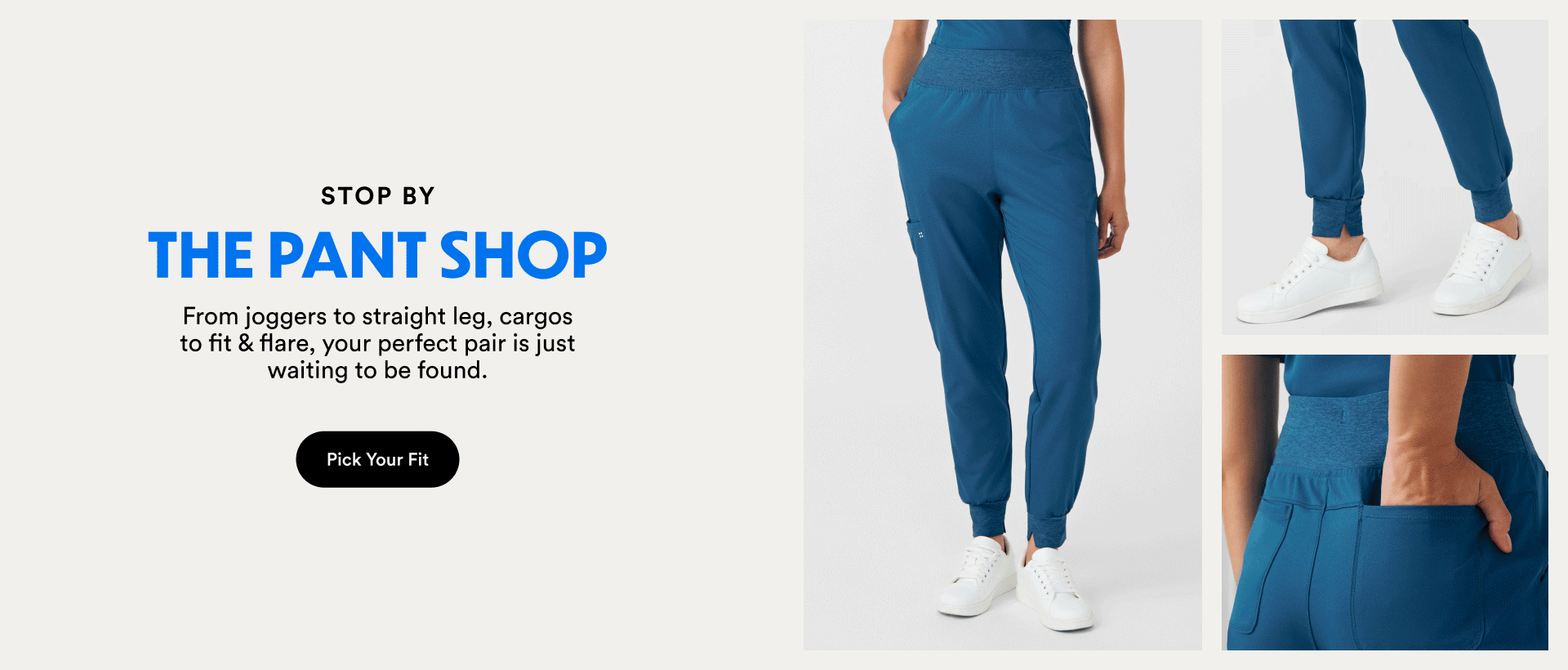 Stop by the Pant Shop. From joggers to straight leg, cargos to fit & flare, your perfect pair is just waiting to be found.