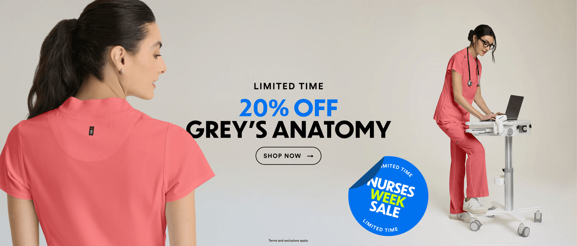 Limited Time Nurses Week Sale: 20% off Grey's Anatomy.