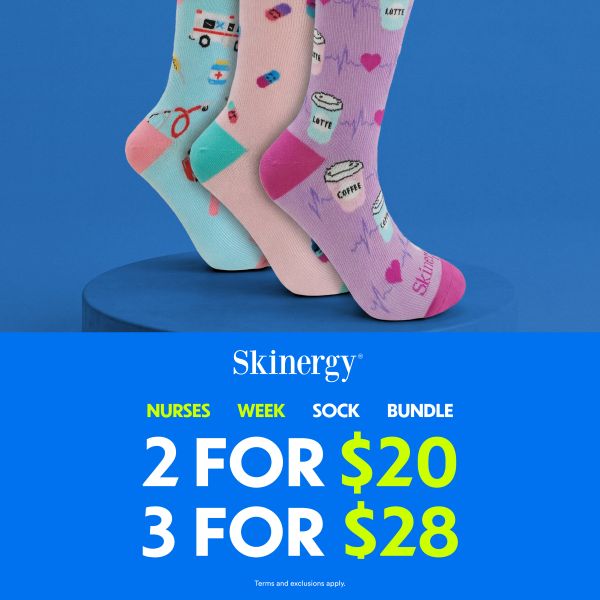 Skinergy Nurses Week Sock Bundle: 2 for $20, 3 for $28