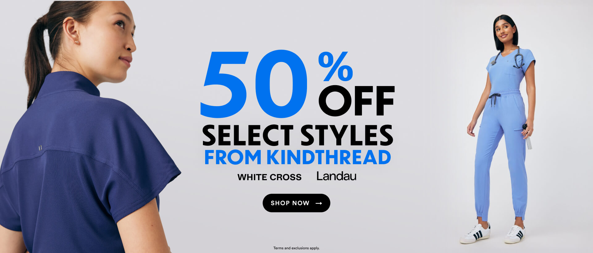 50% off select styles from Kindthread: White Cross & Landau