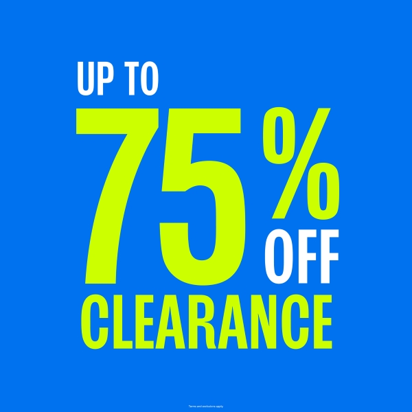 Up to 75% off Clearance