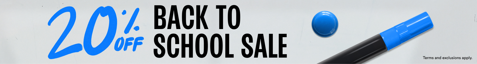 20% Off Back To School Sale