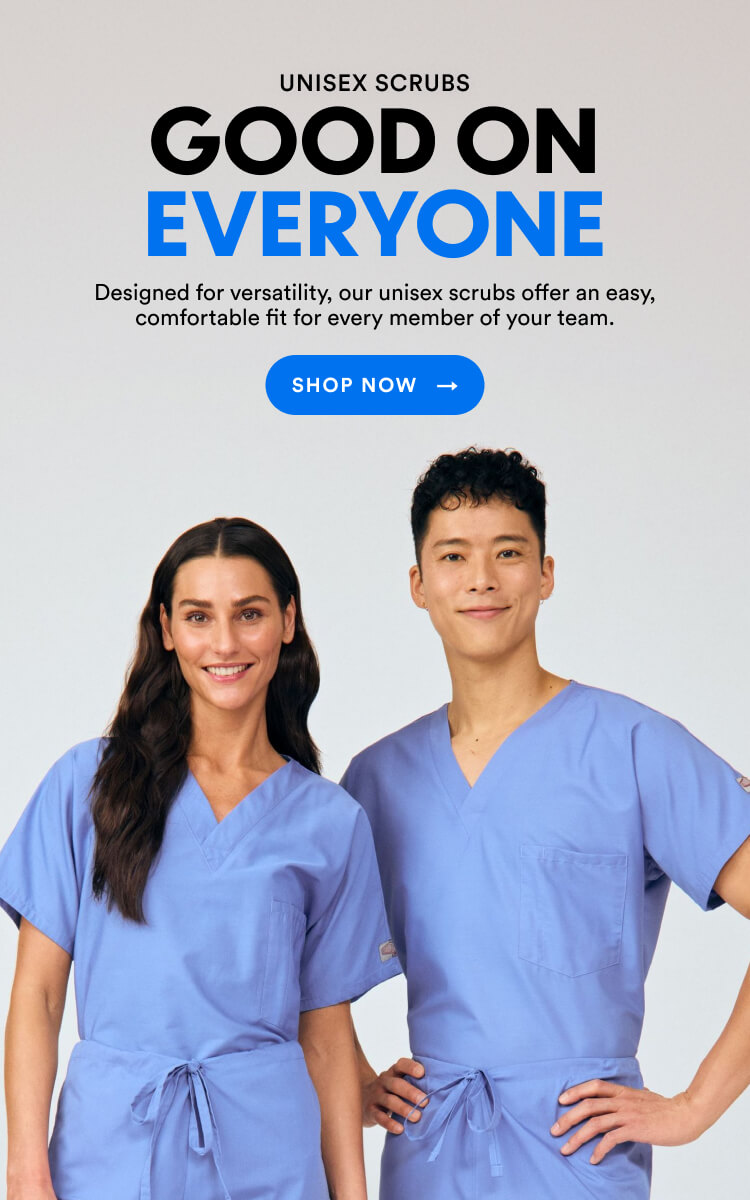 Unisex scrubs: good on everyone. Designed for versatility, our unisex scrubs offer an easy, comfortable fit for every member of your team.