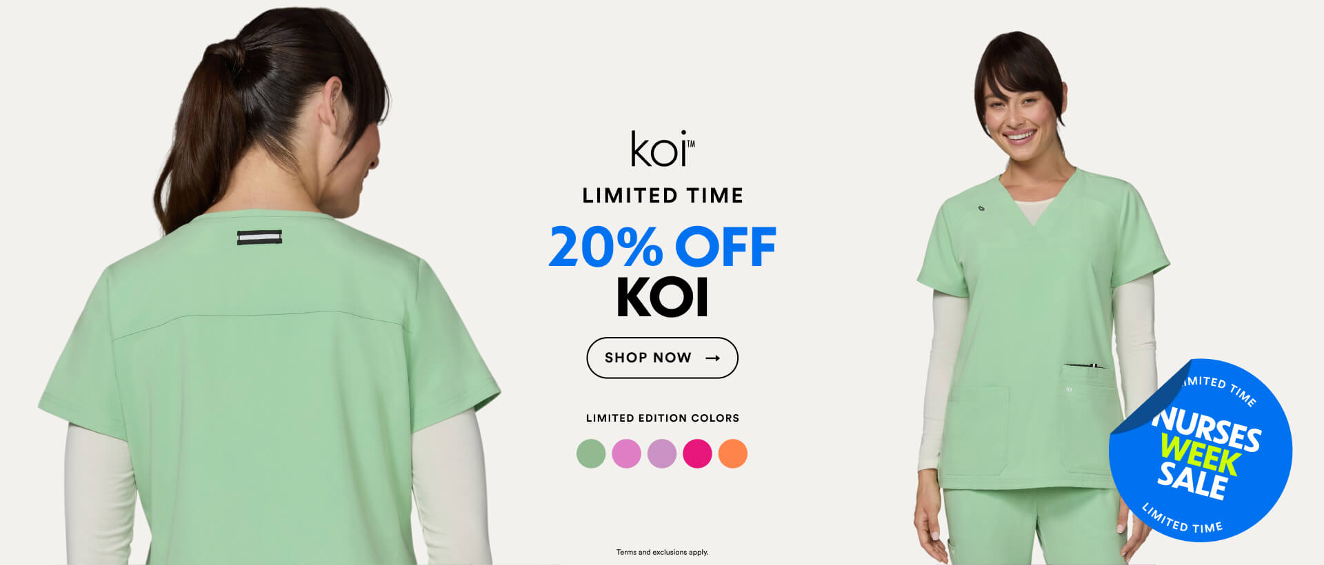Limited Time Nurses Week Sale: 20% off Koi.