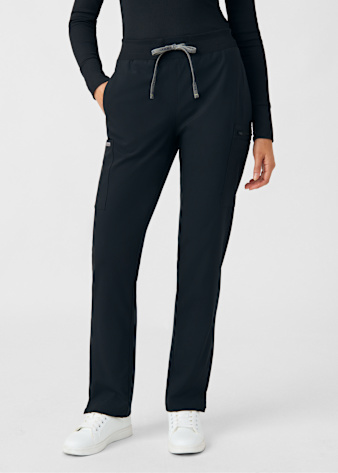 Knit Waist Cargo Scrub Pants