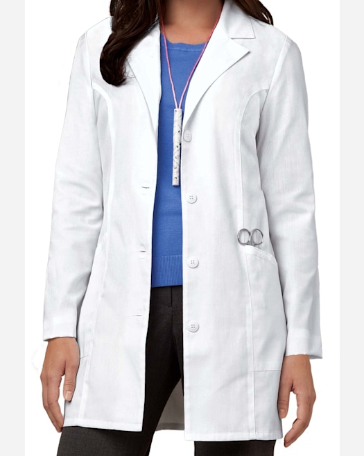 Clearance Professional Whites by Cherokee Women's Snap Front Princess Seam  32 Lab Coat