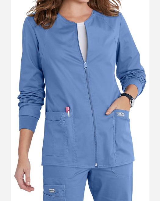 Cherokee Workwear Core Stretch Women's Scrubs Jacket Zip Front