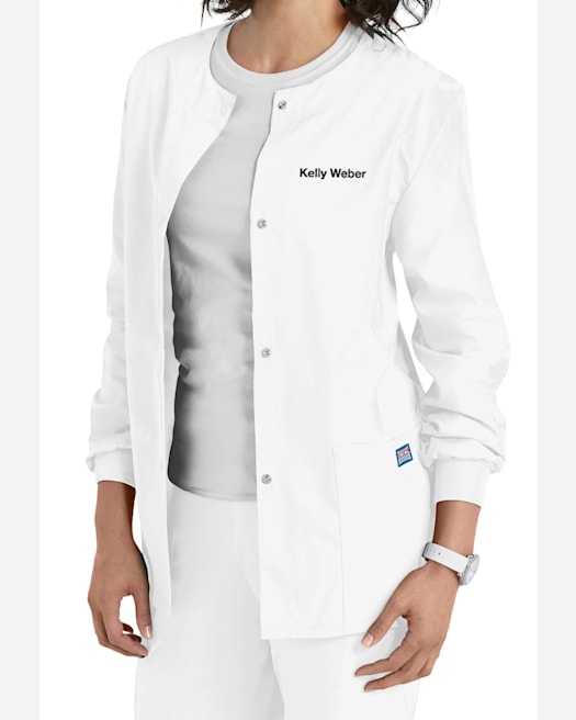 Clearance Professional Whites by Cherokee Women's Snap Front Princess Seam  32 Lab Coat