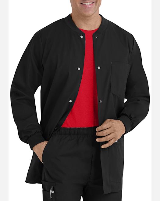 Landau Essentials Relaxed Fit 5-Pocket Snap-Front Scrub Jacket for Men 7551  : : Clothing, Shoes & Accessories