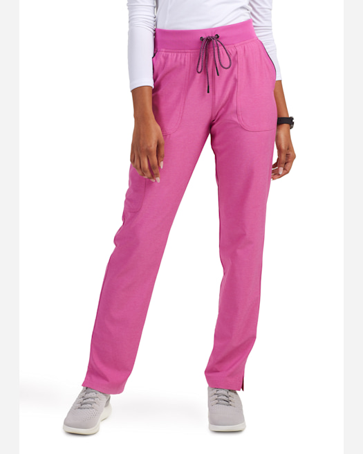 Koi Basics Holly Women's 8-Pocket Stretch Cargo Scrub Pants - Petite Size 3X,  Heather Electric Blue Polyester/Spandex