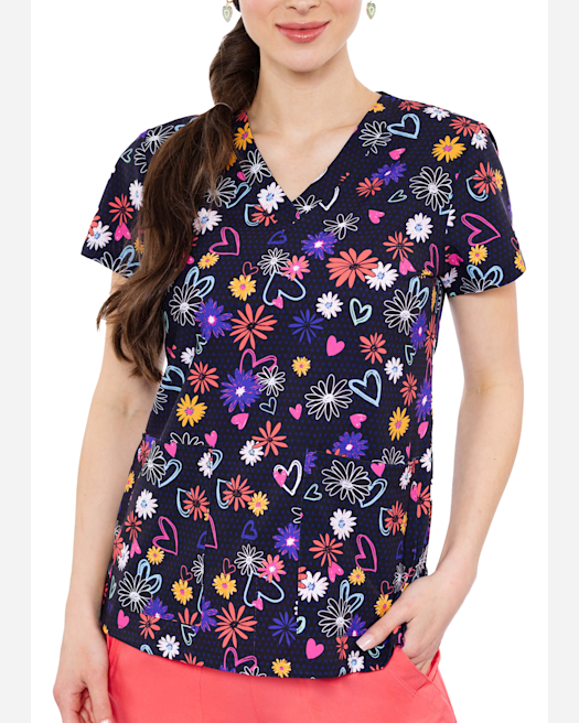 Mermaid scrub top sale