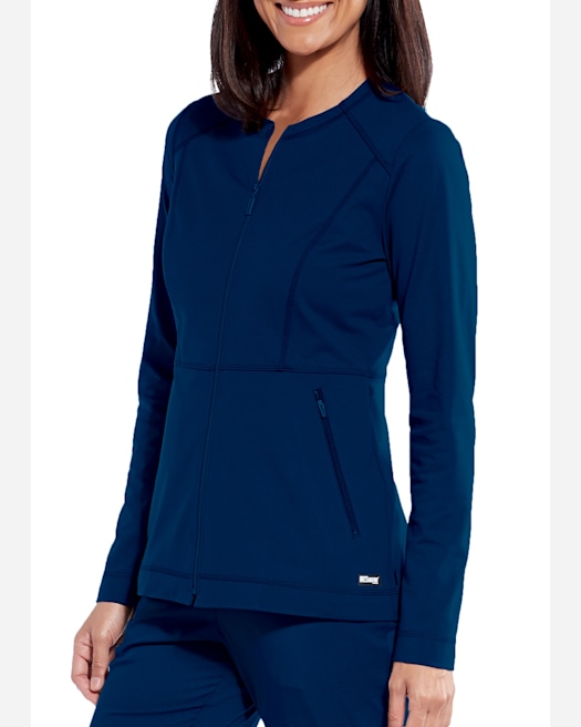 Grey's anatomy impact sorona asymmetric zip scrub jackets sale