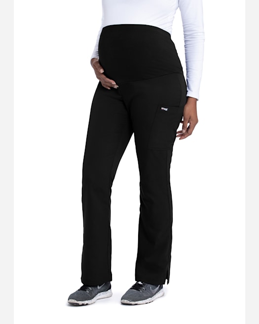 On the Move 8-Pocket Elastic Waistband Cargo Maternity Scrub Pants