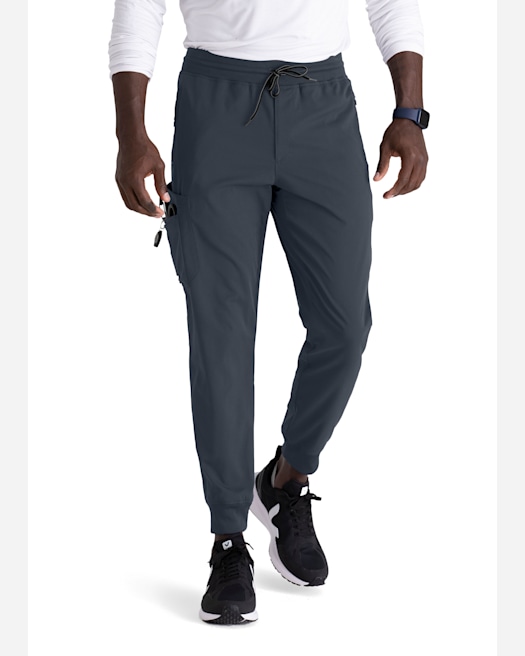 Scrubs pants with an elastic waist SC4-Sm, grey melange