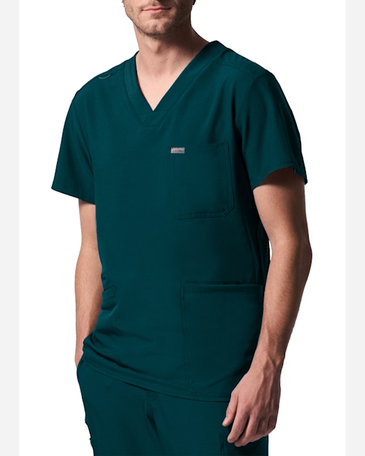 Landau Forward Men's 2-Pocket V-Neck Scrub Top