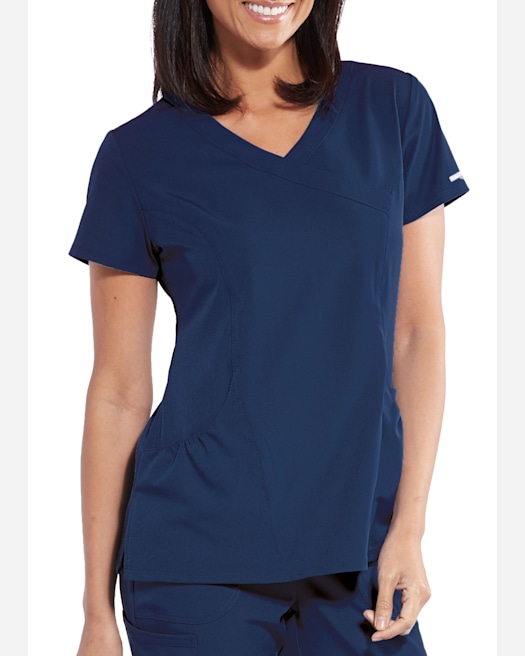 Skechers Reliance Mock Wrap Scrub Top, Fashion Scrubs