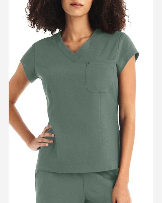 Barco One Aero Women's 2-Pocket STRETCH Scoop Neck Tuck In Scrub