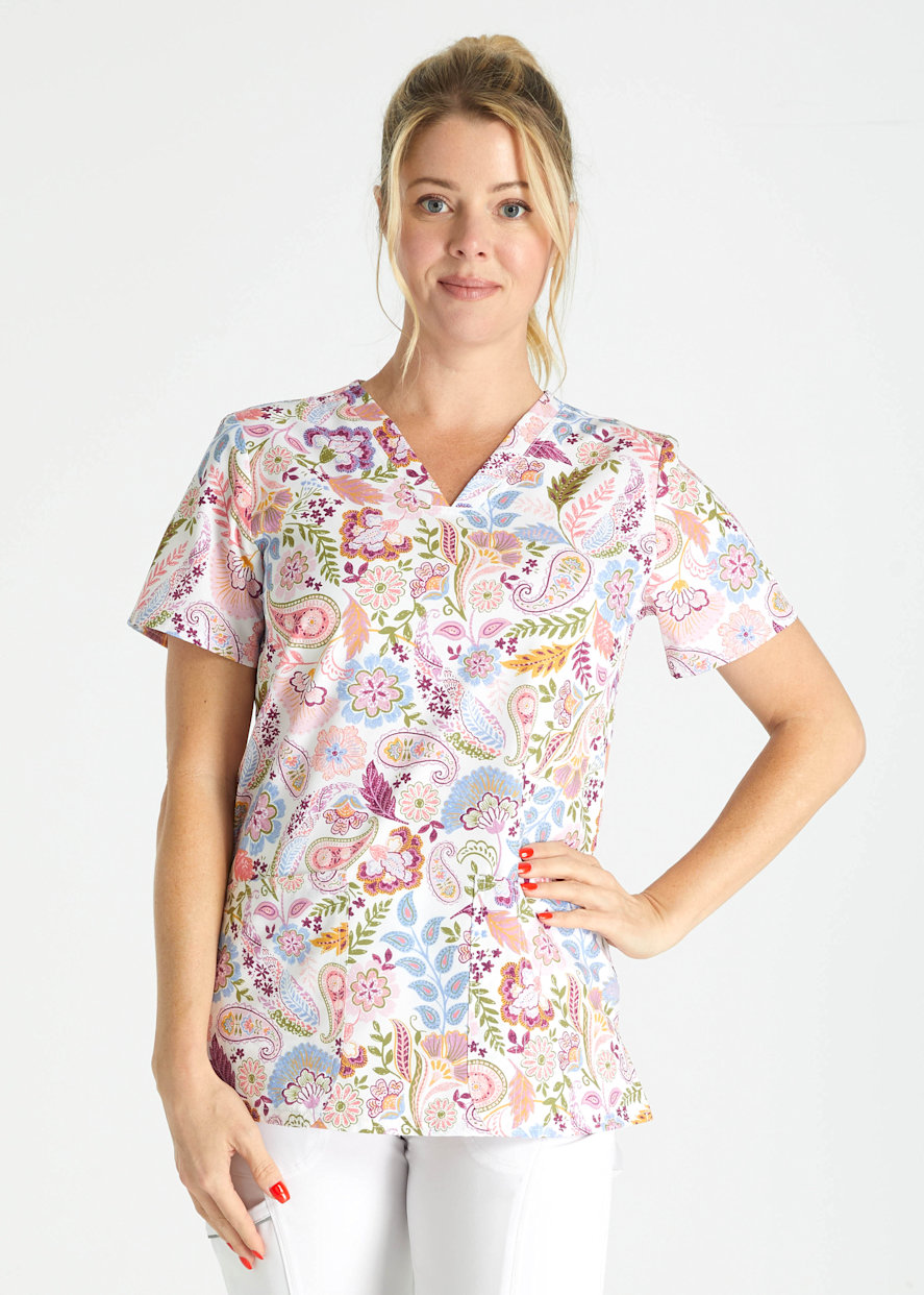 Cherokee print scrub tops hotsell