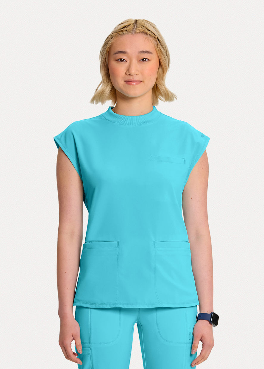 トップス keeisukee Infinity By Cherokee Zip Front V-Neck Scrub Top | Scrubs