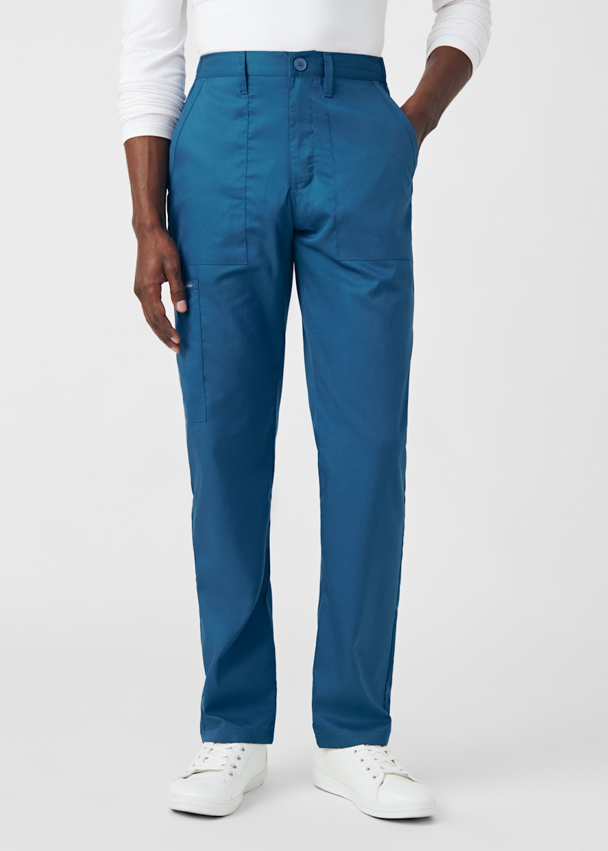 Men's 7-Pocket Internal Drawcord Button Front Tapered Leg Pant