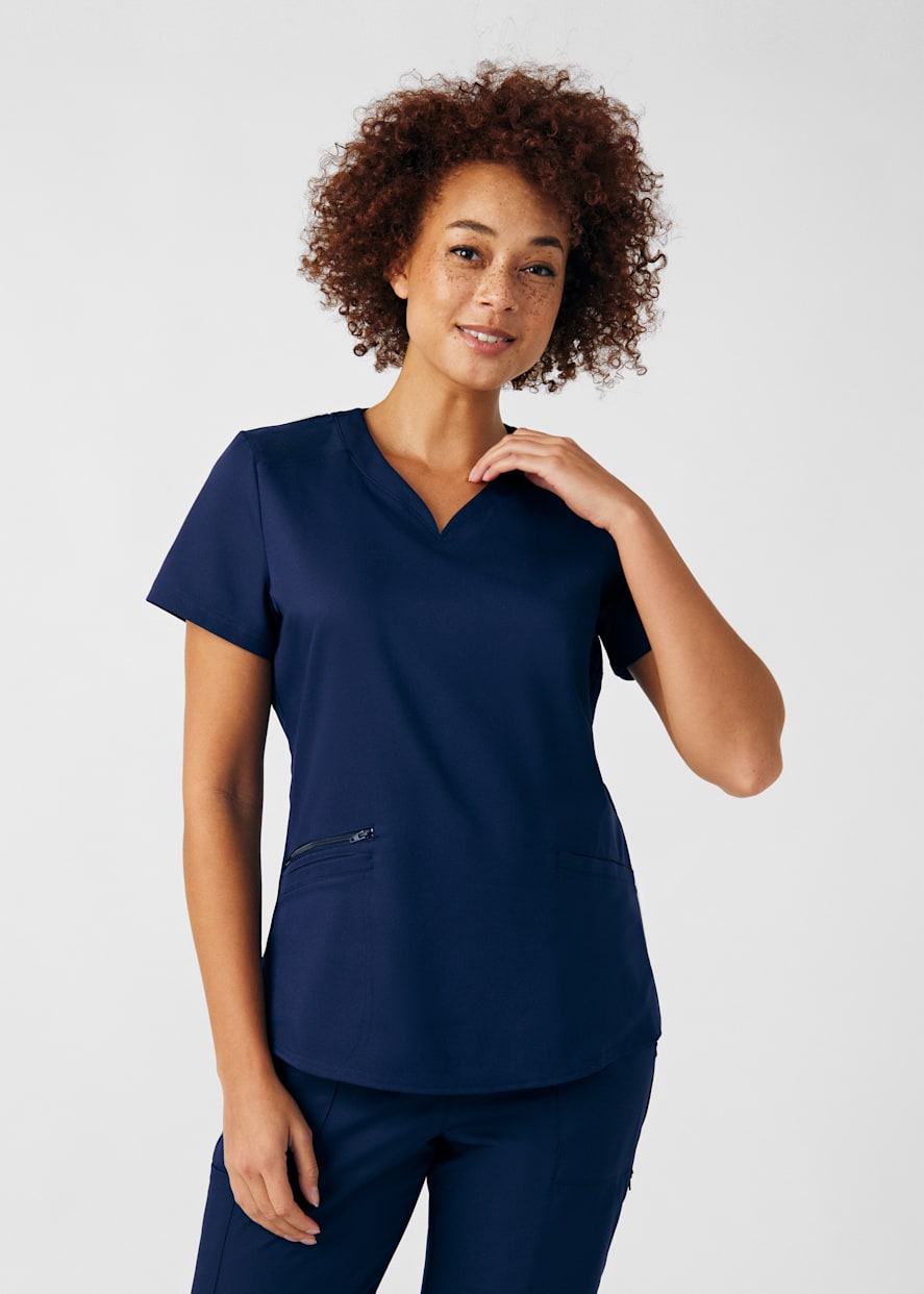 2-Pocket Mock Neck Zip Jacket | Scrubs & Beyond