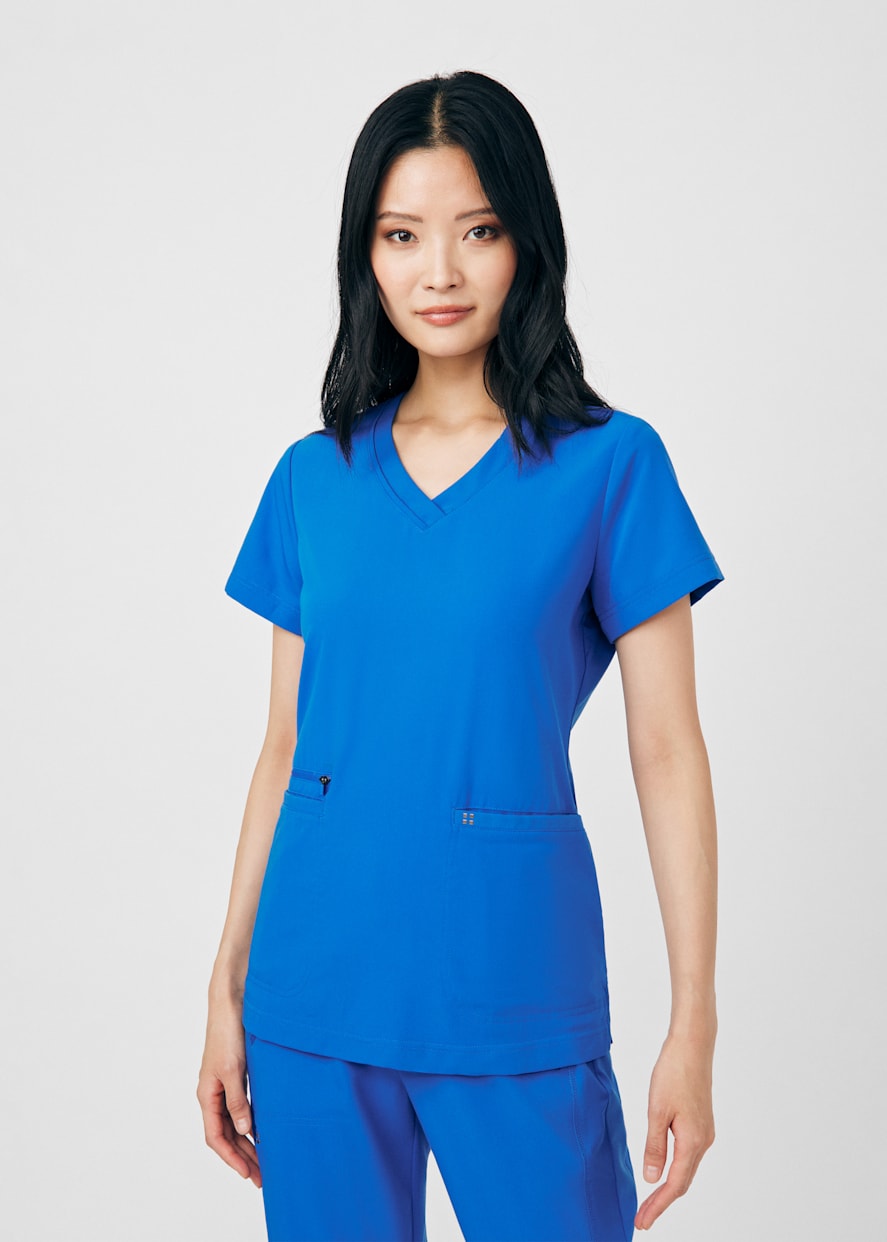 White Cross CRFT Women's 1-Pocket Long-Sleeve Tee royl S, image size:887x1242