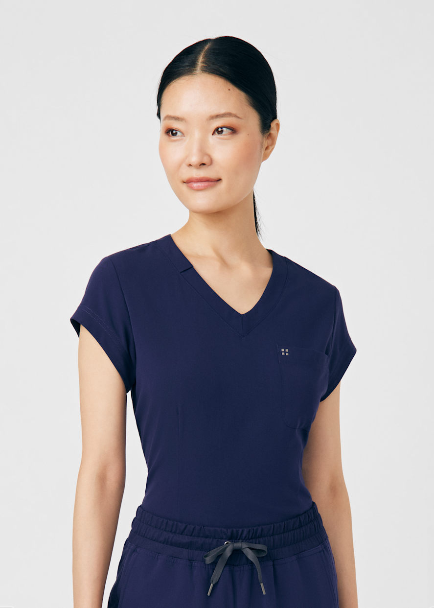 2-Pocket Mock Neck Zip Jacket | Scrubs & Beyond