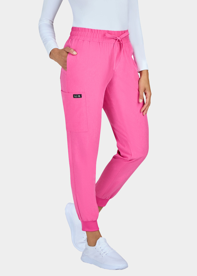 Rena 4-Pocket Round Neck Zip-Front Top