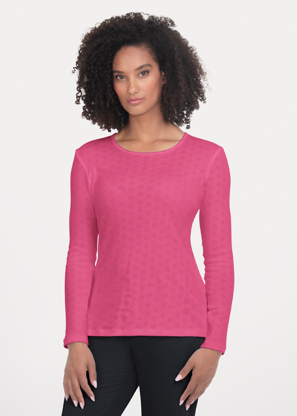 Tessa Lavender Iridescent Diamond Long Sleeve Foil Print Tee