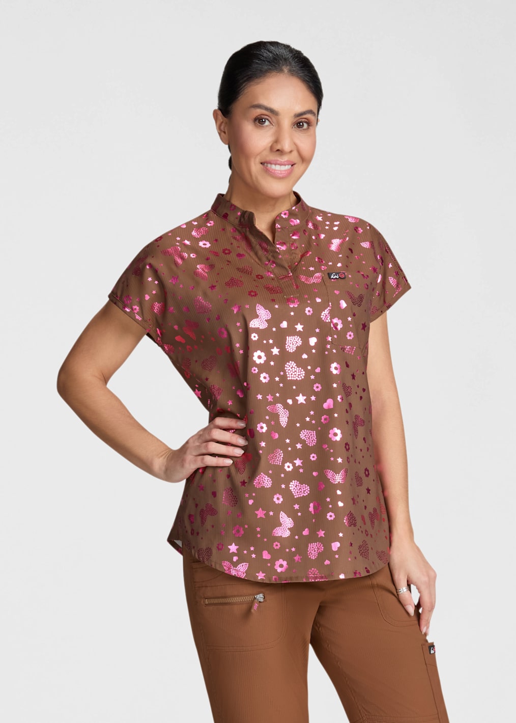 Mustang Meadow V-Neck Print Top