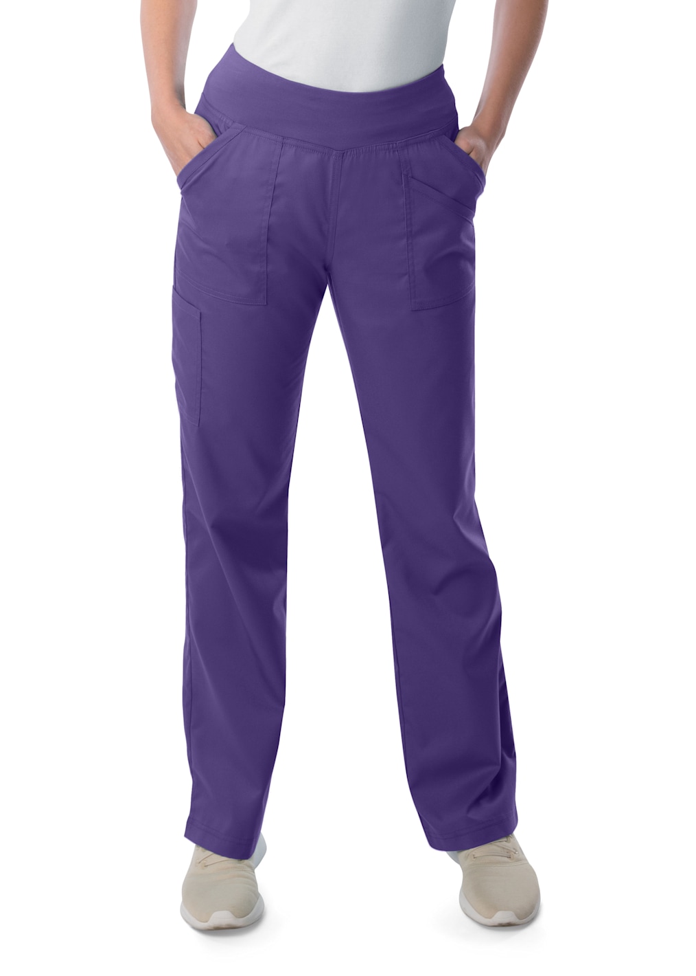 3-Pocket Notch Neck Tunic Top